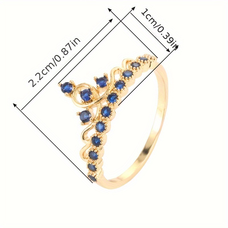 Crown Zirconia Women's Ring